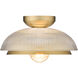 Crawford 1 Light 12 inch Brushed Champagne Bronze Flush Mount Ceiling Light